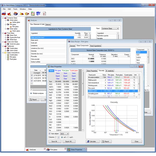 Ilis BatchMaker® Batch Calculation & Optimization in Glass Production